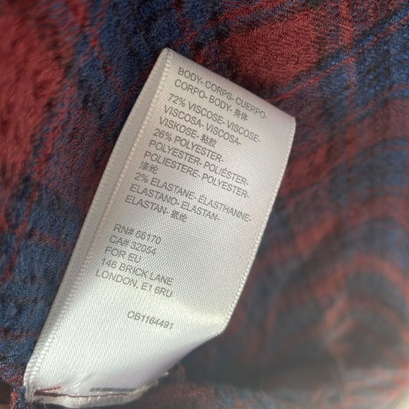 Urban Outfitters BDG Lachlan gauze plaid button down size small - Picture 10 of 10